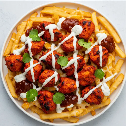 Spicy Chicken Loaded Fries 