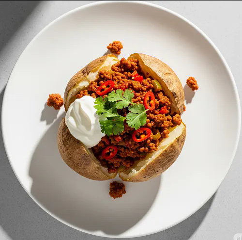 Spicy Mince Jacket Potato 